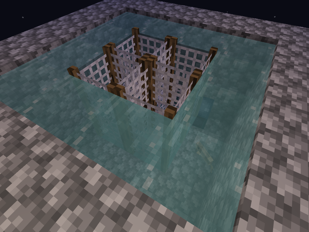 Strainers fishing in a brine pool